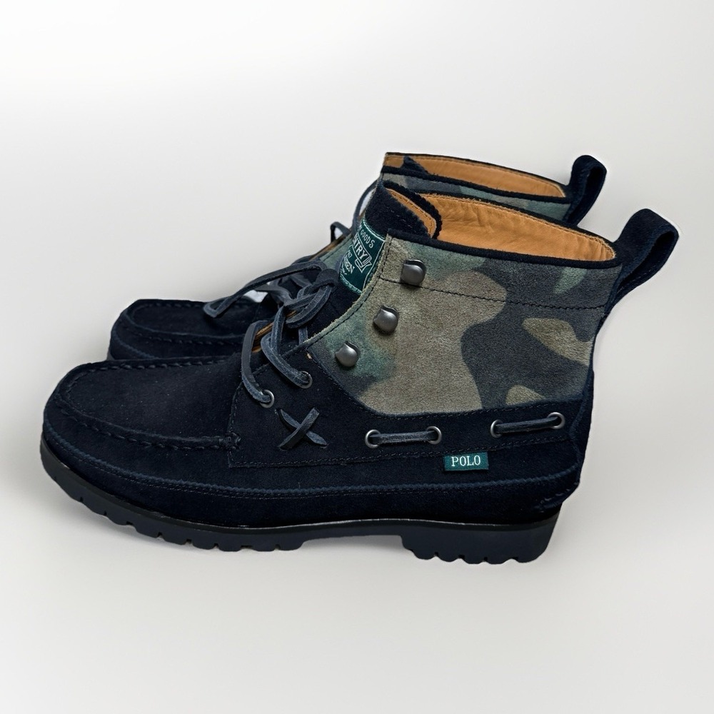Polo Ralph Lauren Ranger Mid Camo Black Colorblock Boots Mens 7